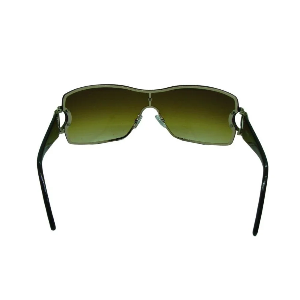 NYS Collection Womens Sunglasses Gold Circle Bling Square Gradient Bronze Lens